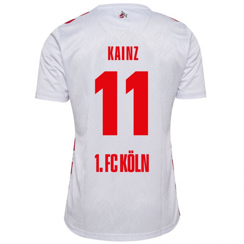 Kandiny Niño Camiseta Florian Kainz #11 Blanco Rojo 1ª Equipación 2024/25 La Camisa Chile