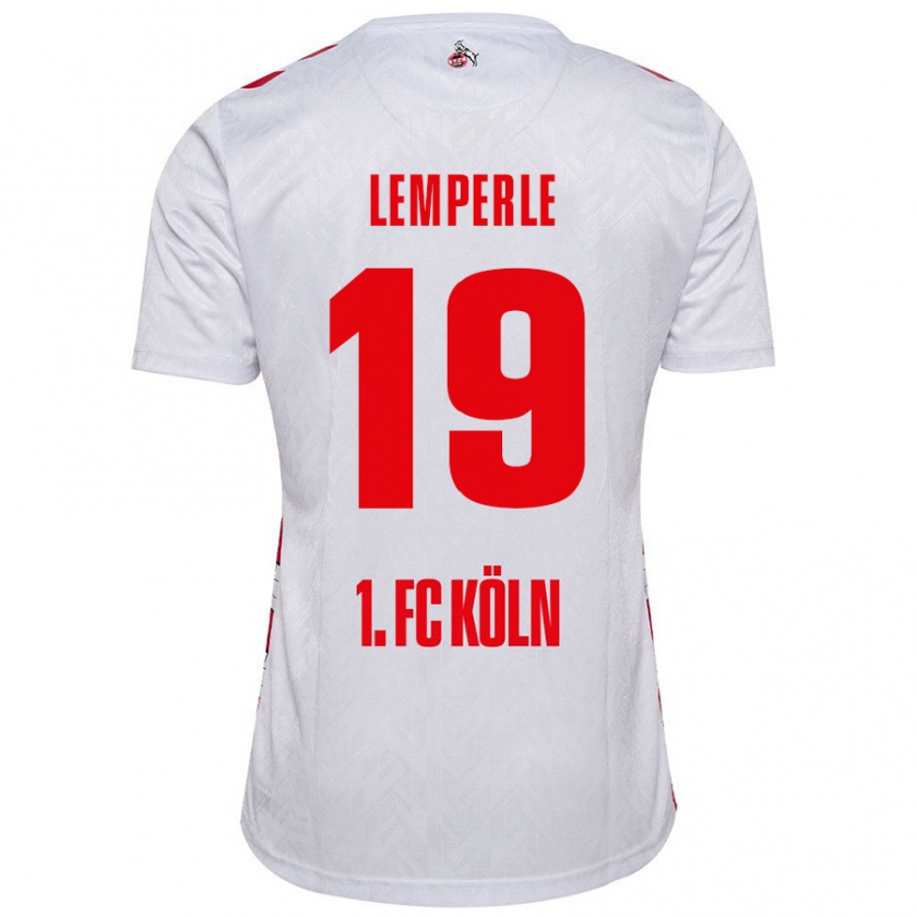 Kandiny Niño Camiseta Tim Lemperle #19 Blanco Rojo 1ª Equipación 2024/25 La Camisa Chile