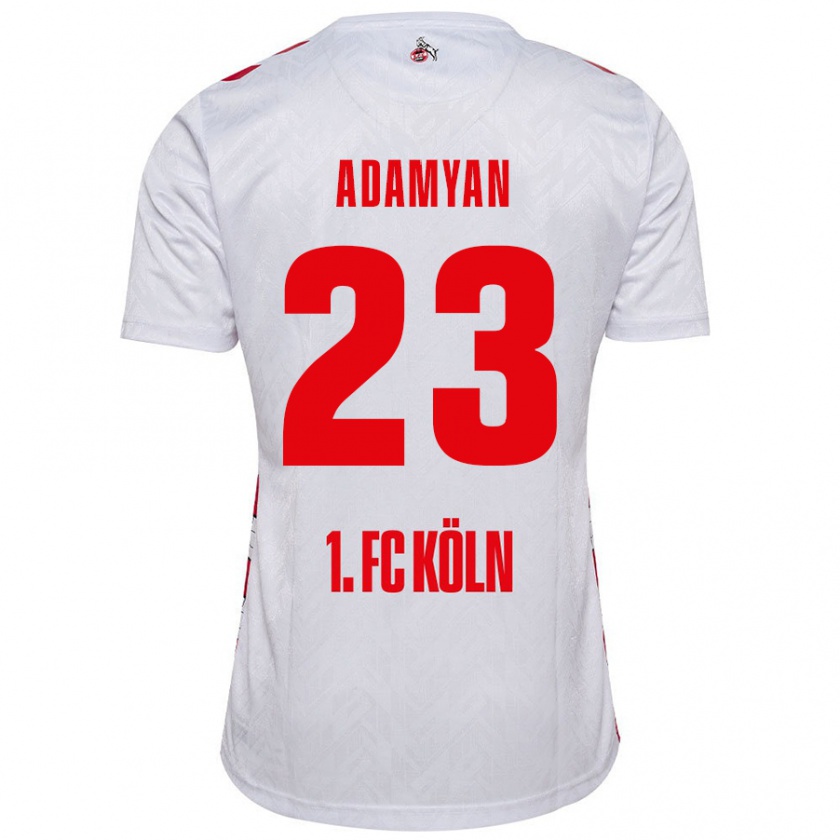 Kandiny Niño Camiseta Sargis Adamyan #23 Blanco Rojo 1ª Equipación 2024/25 La Camisa Chile