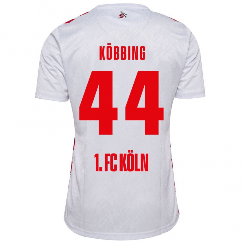 Kandiny Niño Camiseta Matthias Köbbing #44 Blanco Rojo 1ª Equipación 2024/25 La Camisa Chile