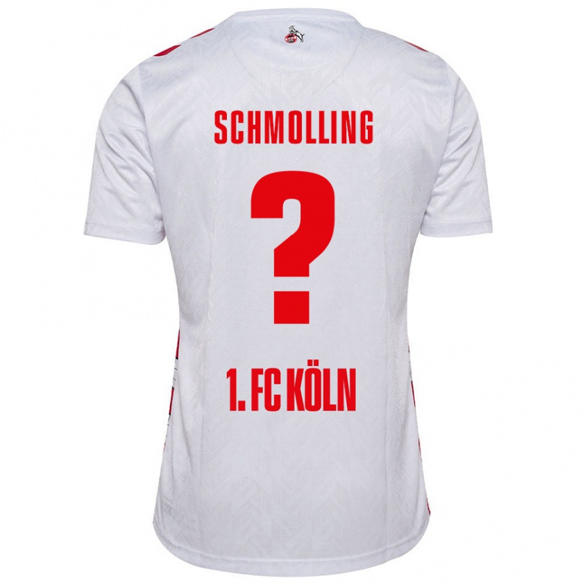 Kandiny Niño Camiseta Viktor Schmolling #0 Blanco Rojo 1ª Equipación 2024/25 La Camisa Chile