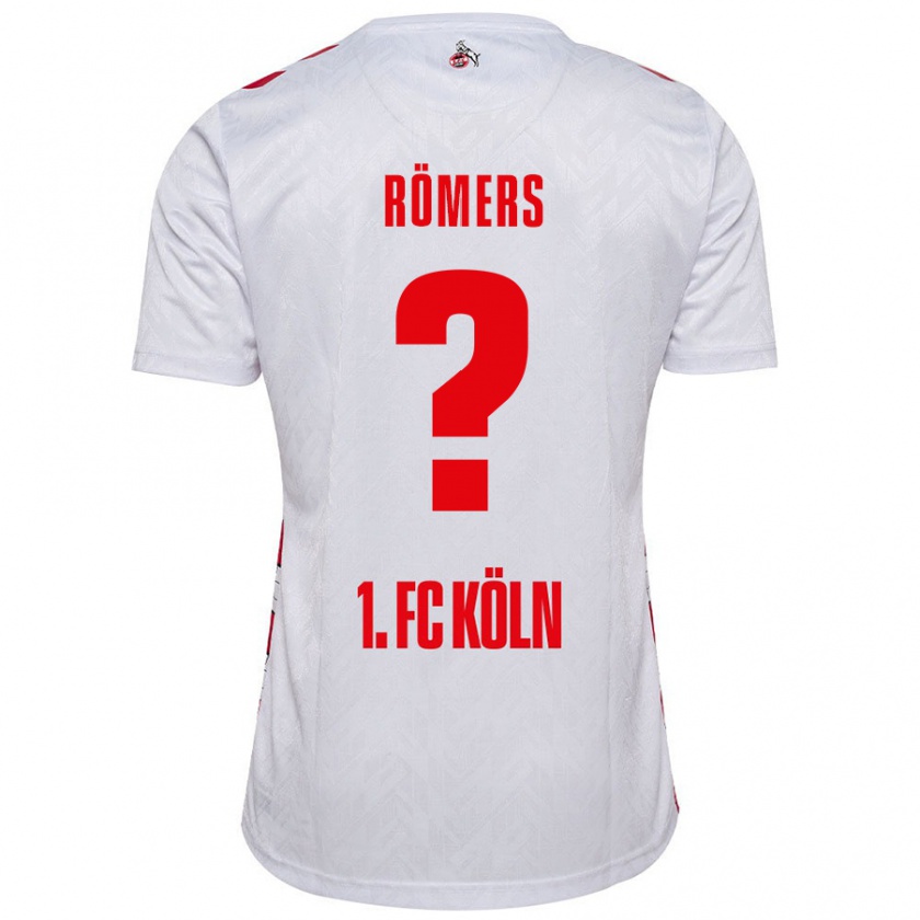 Kandiny Niño Camiseta Arian Römers #0 Blanco Rojo 1ª Equipación 2024/25 La Camisa Chile