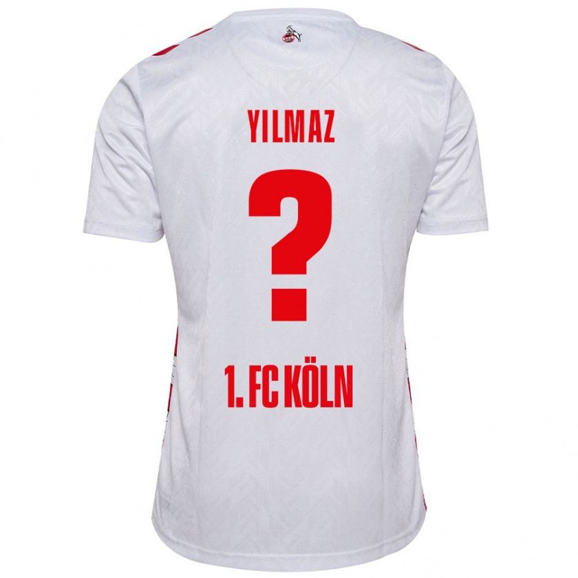 Kandiny Niño Camiseta Abdul-Malik Yilmaz #0 Blanco Rojo 1ª Equipación 2024/25 La Camisa Chile