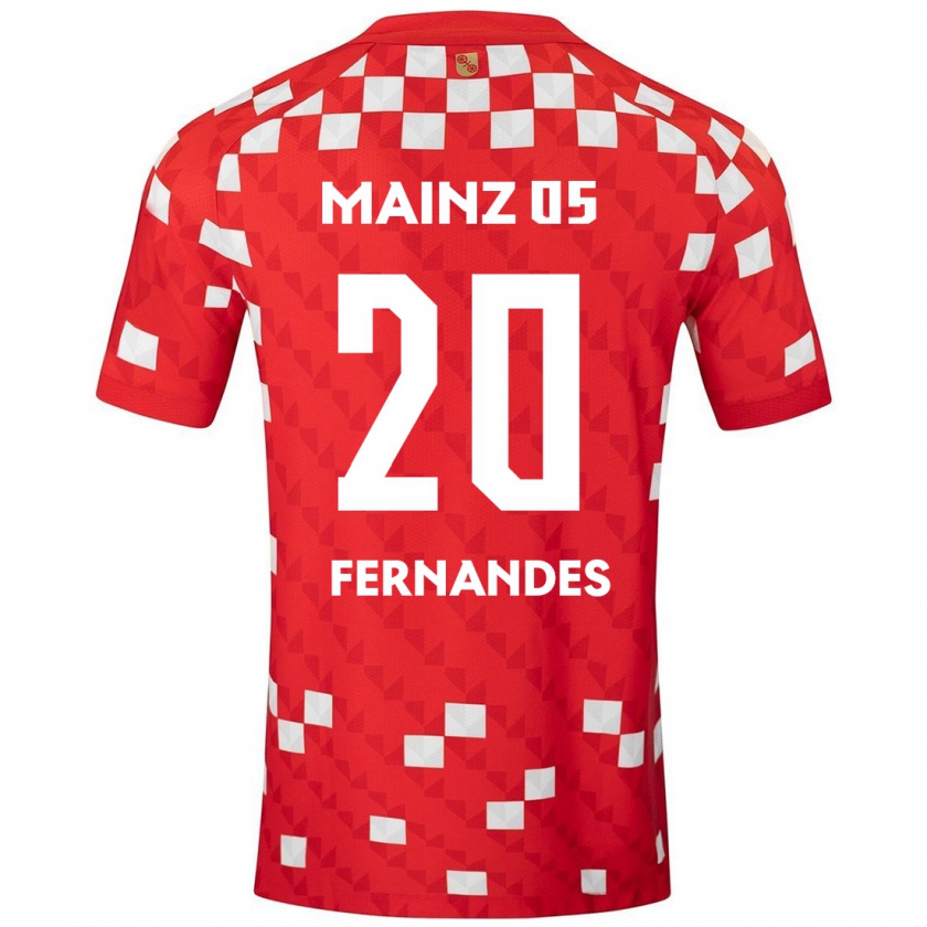 Kandiny Niño Camiseta Edimilson Fernandes #20 Blanco Rojo 1ª Equipación 2024/25 La Camisa Chile