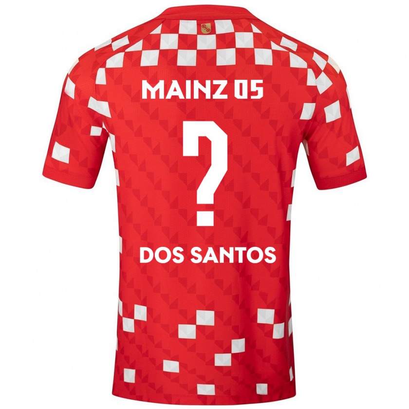 Kandiny Niño Camiseta Alexandre Tavares Dos Santos #0 Blanco Rojo 1ª Equipación 2024/25 La Camisa Chile