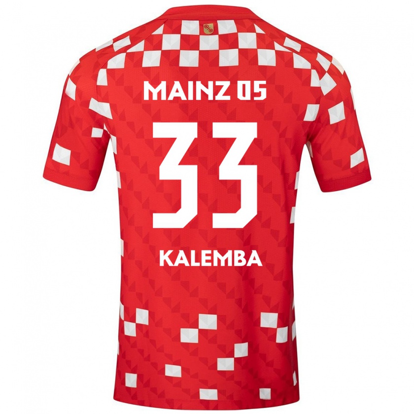 Kandiny Niño Camiseta Marcel Kalemba #33 Blanco Rojo 1ª Equipación 2024/25 La Camisa Chile