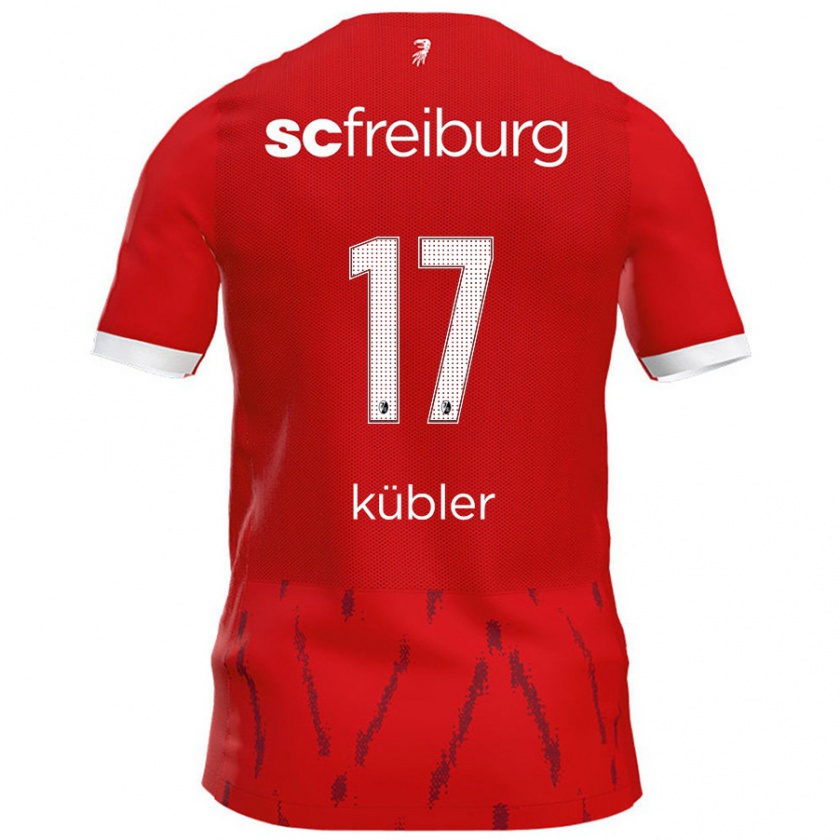 Kandiny Niño Camiseta Lukas Kübler #17 Rojo 1ª Equipación 2024/25 La Camisa Chile