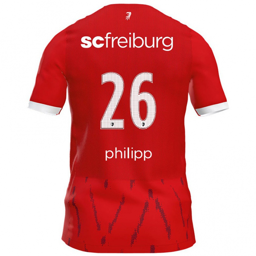 Kandiny Niño Camiseta Maximilian Philipp #26 Rojo 1ª Equipación 2024/25 La Camisa Chile