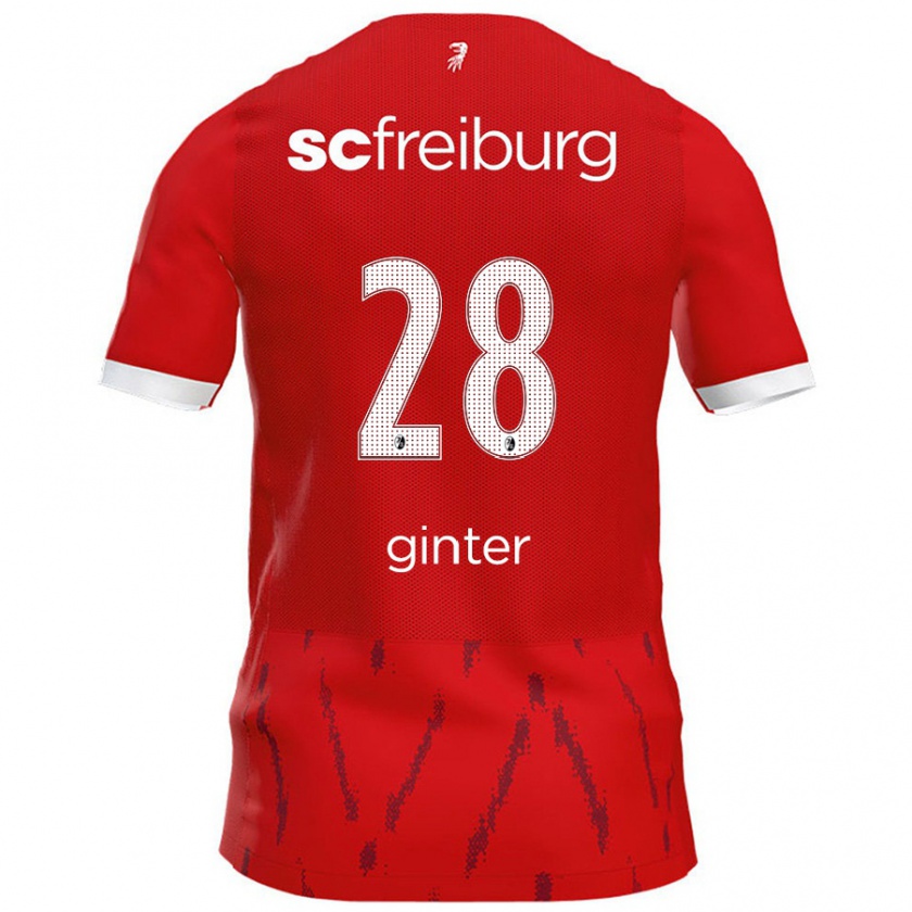 Kandiny Niño Camiseta Matthias Ginter #28 Rojo 1ª Equipación 2024/25 La Camisa Chile