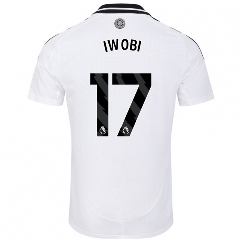 Kandiny Niño Camiseta Alex Iwobi #17 Blanco 1ª Equipación 2024/25 La Camisa Chile