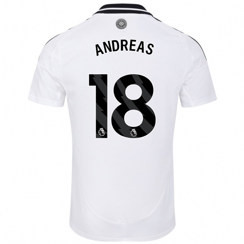 Kandiny Niño Camiseta Andreas Pereira #18 Blanco 1ª Equipación 2024/25 La Camisa Chile