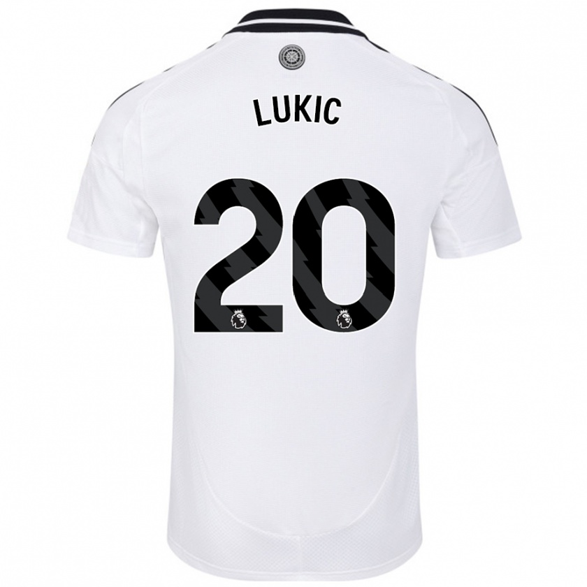 Kandiny Niño Camiseta Saša Lukić #20 Blanco 1ª Equipación 2024/25 La Camisa Chile