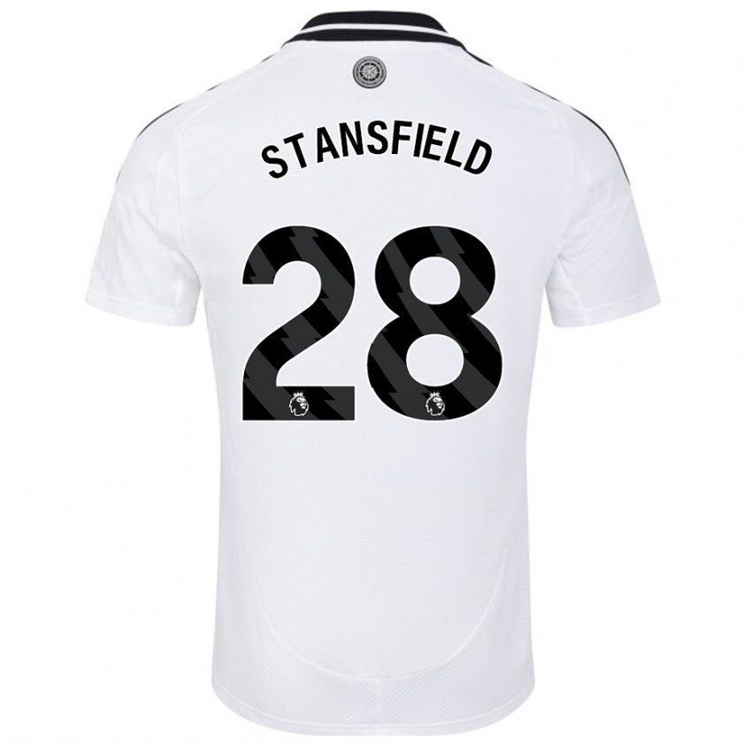 Kandiny Niño Camiseta Jay Stansfield #28 Blanco 1ª Equipación 2024/25 La Camisa Chile