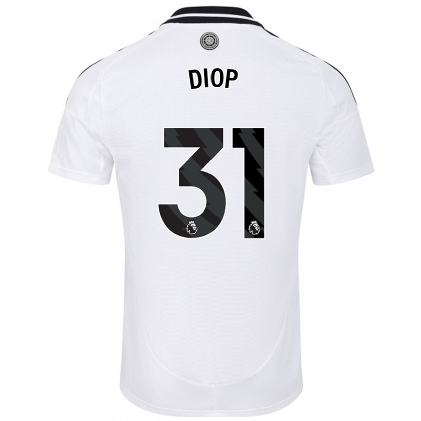 Kandiny Niño Camiseta Issa Diop #31 Blanco 1ª Equipación 2024/25 La Camisa Chile