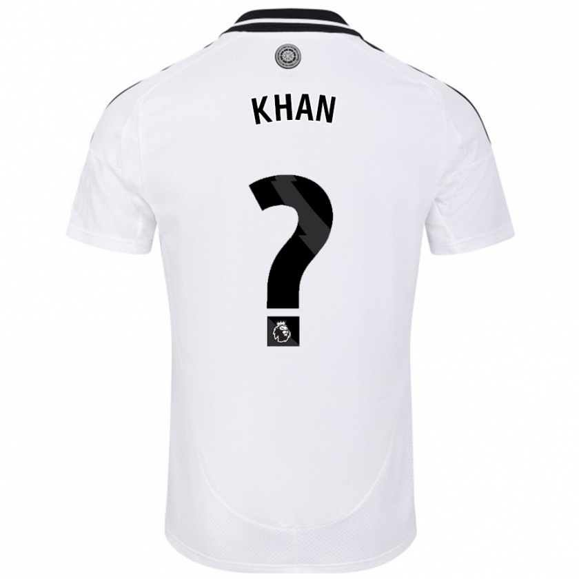 Kandiny Niño Camiseta Ruban Khan #0 Blanco 1ª Equipación 2024/25 La Camisa Chile