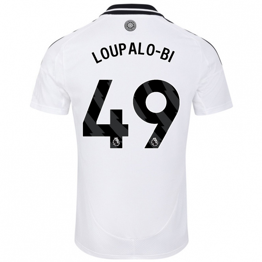 Kandiny Niño Camiseta Aaron Loupalo-Bi #49 Blanco 1ª Equipación 2024/25 La Camisa Chile