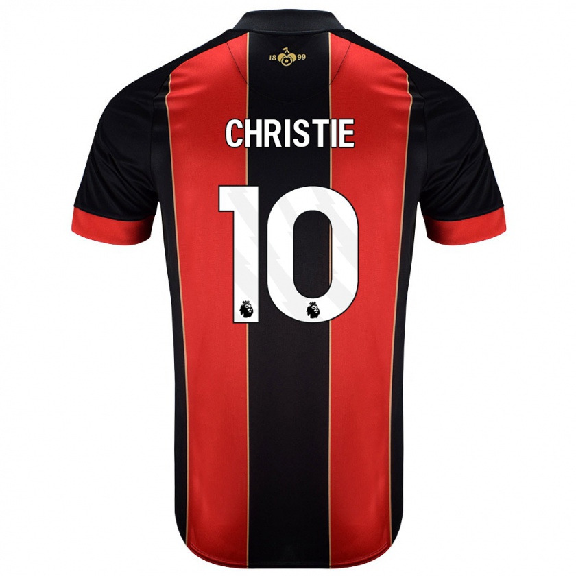 Kandiny Niño Camiseta Ryan Christie #10 Rojo Negro 1ª Equipación 2024/25 La Camisa Chile