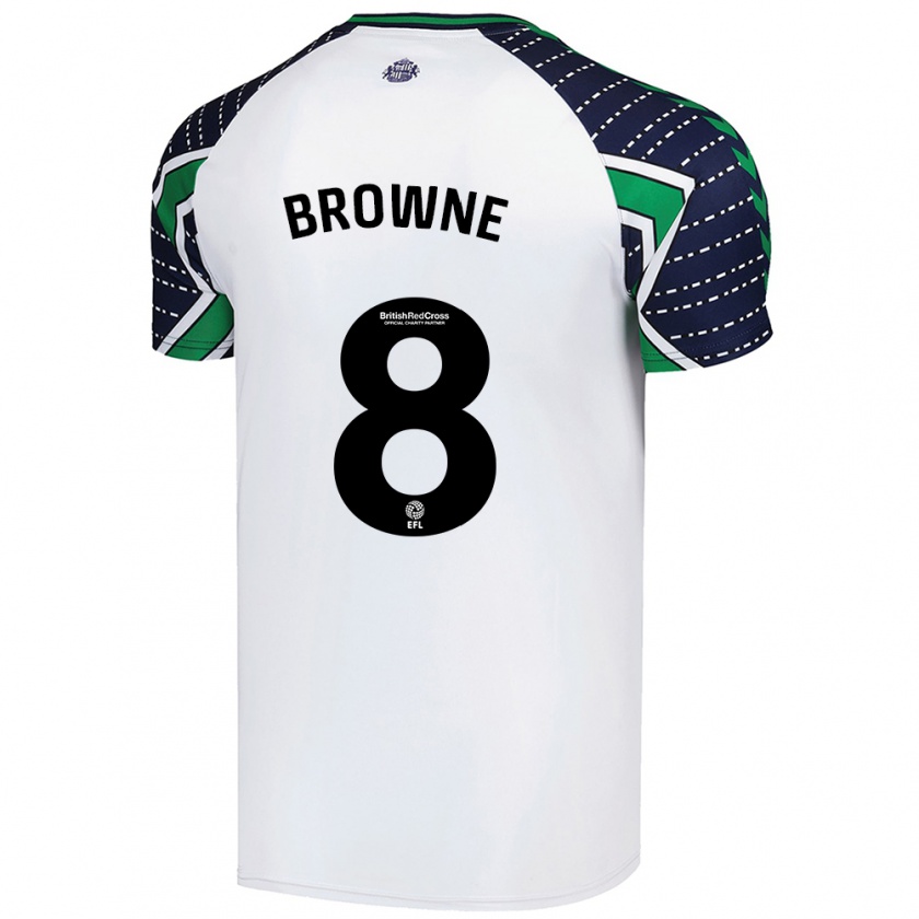 Kandiny Niño Camiseta Alan Browne #8 Blanco 2ª Equipación 2024/25 La Camisa Chile