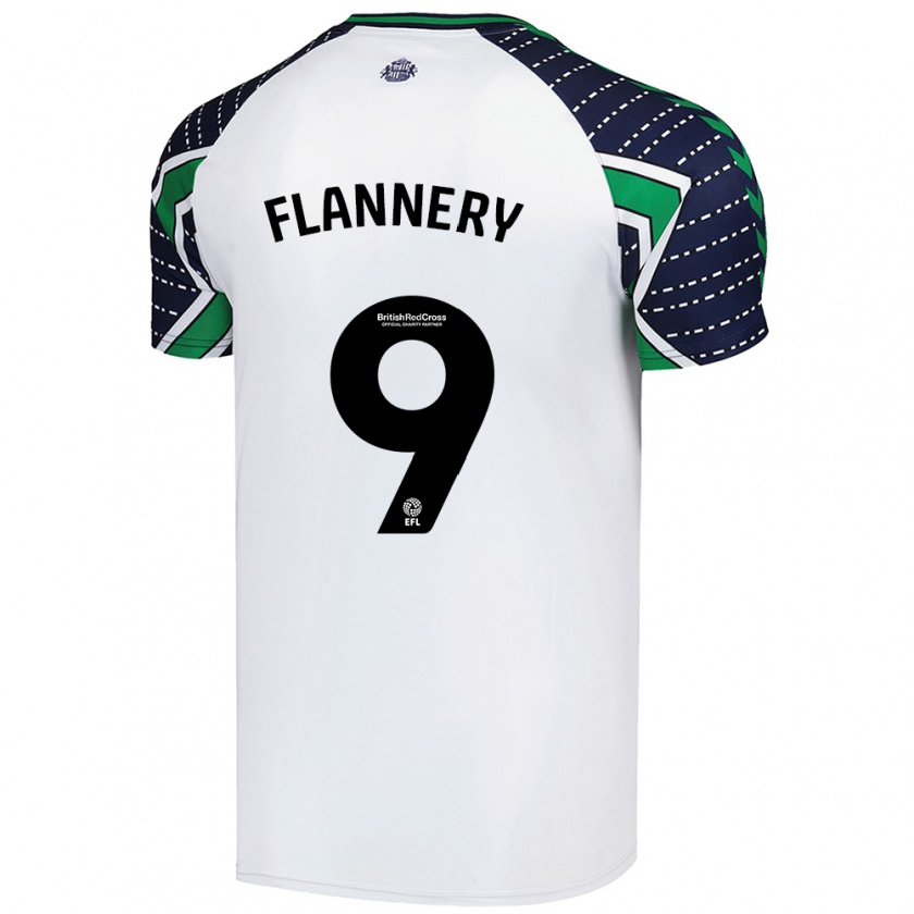 Kandiny Niño Camiseta Keira Flannery #9 Blanco 2ª Equipación 2024/25 La Camisa Chile