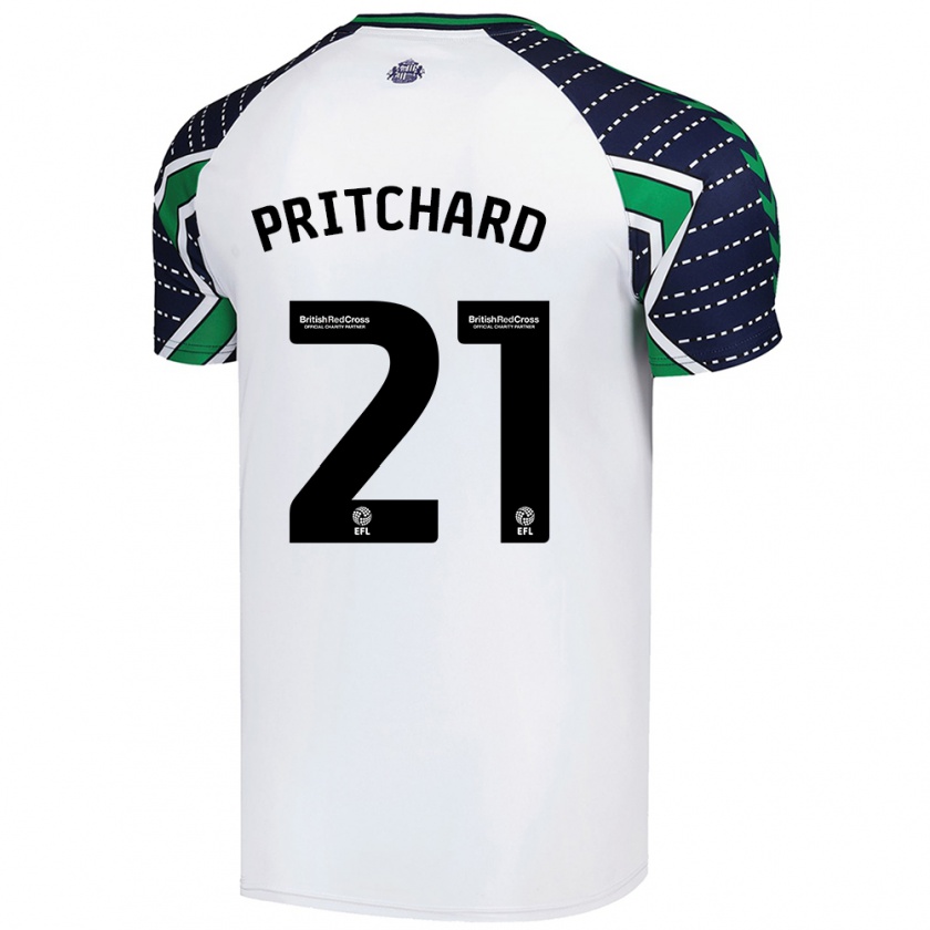 Kandiny Niño Camiseta Alex Pritchard #21 Blanco 2ª Equipación 2024/25 La Camisa Chile