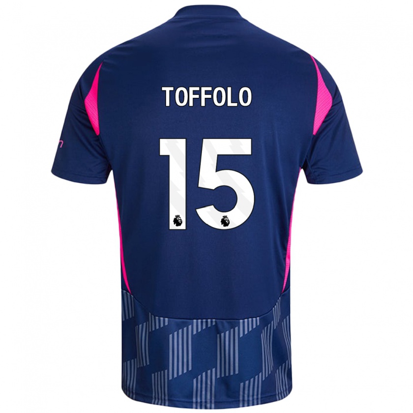 Kandiny Niño Camiseta Harry Toffolo #15 Azul Real Rosa 2ª Equipación 2024/25 La Camisa Chile