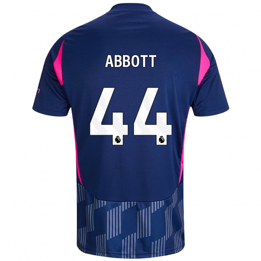 Kandiny Niño Camiseta Zach Abbott #44 Azul Real Rosa 2ª Equipación 2024/25 La Camisa Chile