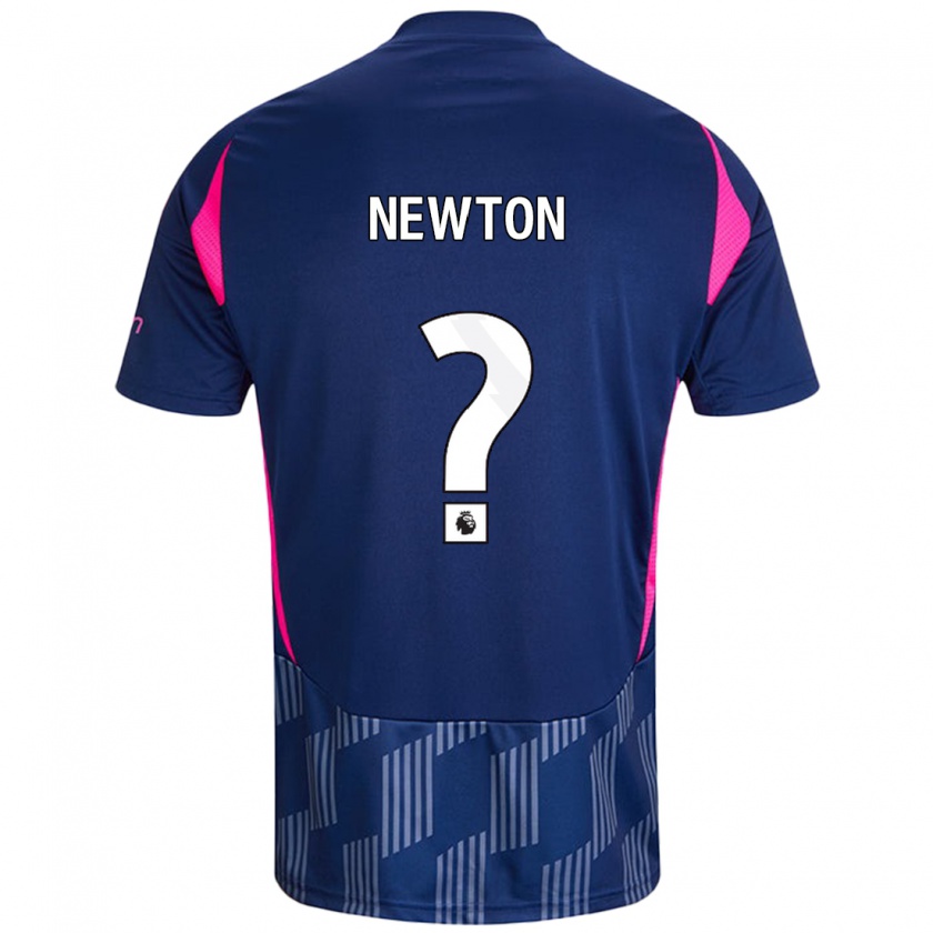 Kandiny Niño Camiseta Jamie Newton #0 Azul Real Rosa 2ª Equipación 2024/25 La Camisa Chile