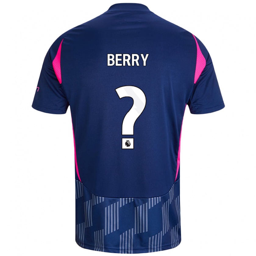 Kandiny Niño Camiseta Adam Berry #0 Azul Real Rosa 2ª Equipación 2024/25 La Camisa Chile