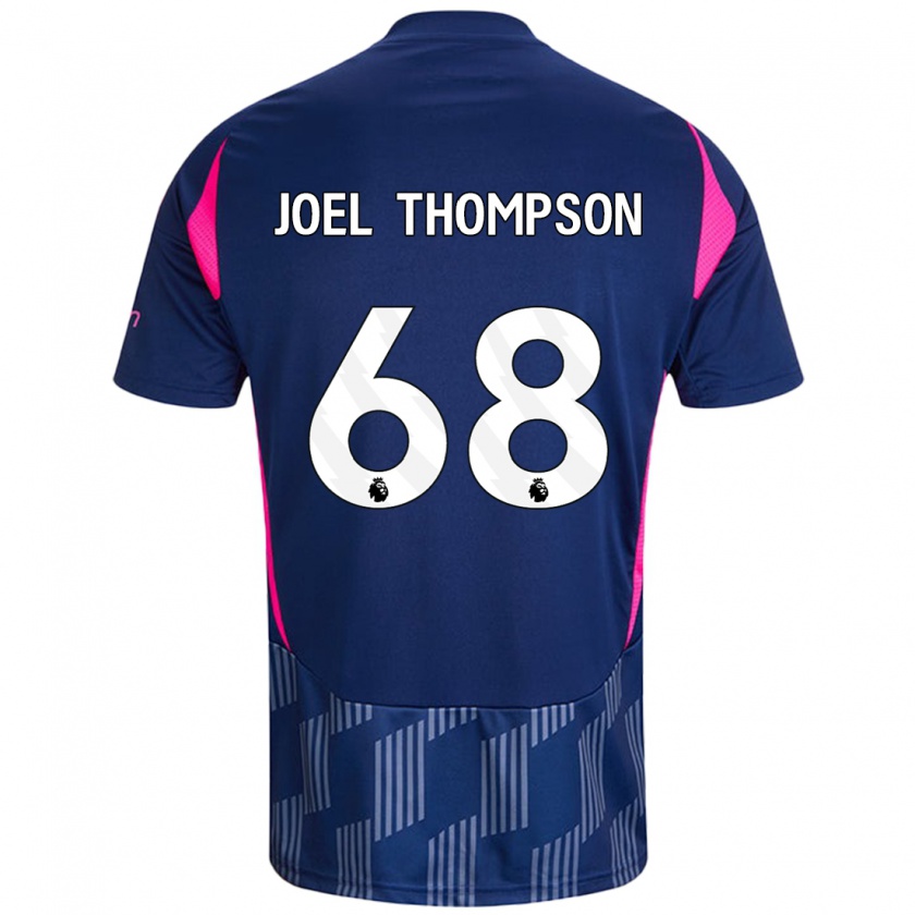 Kandiny Niño Camiseta Joel Thompson #68 Azul Real Rosa 2ª Equipación 2024/25 La Camisa Chile