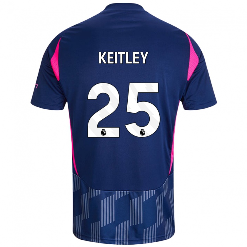 Kandiny Niño Camiseta Alice Keitley #25 Azul Real Rosa 2ª Equipación 2024/25 La Camisa Chile