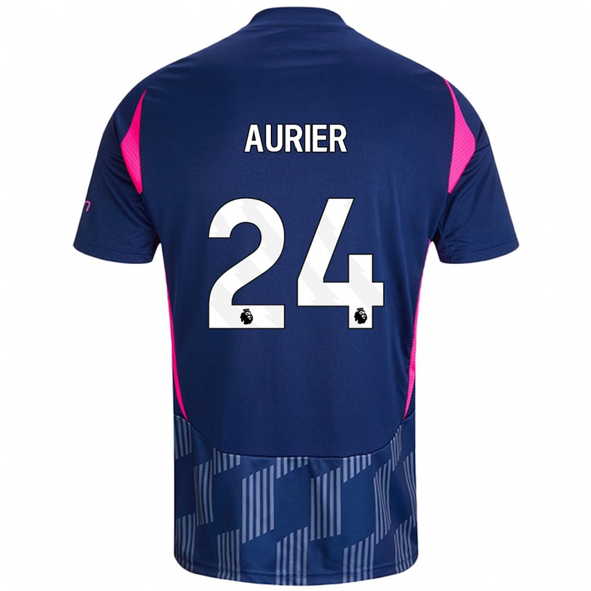 Kandiny Niño Camiseta Serge Aurier #24 Azul Real Rosa 2ª Equipación 2024/25 La Camisa Chile