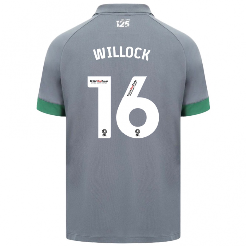 Kandiny Niño Camiseta Chris Willock #16 Gris Oscuro 2ª Equipación 2024/25 La Camisa Chile