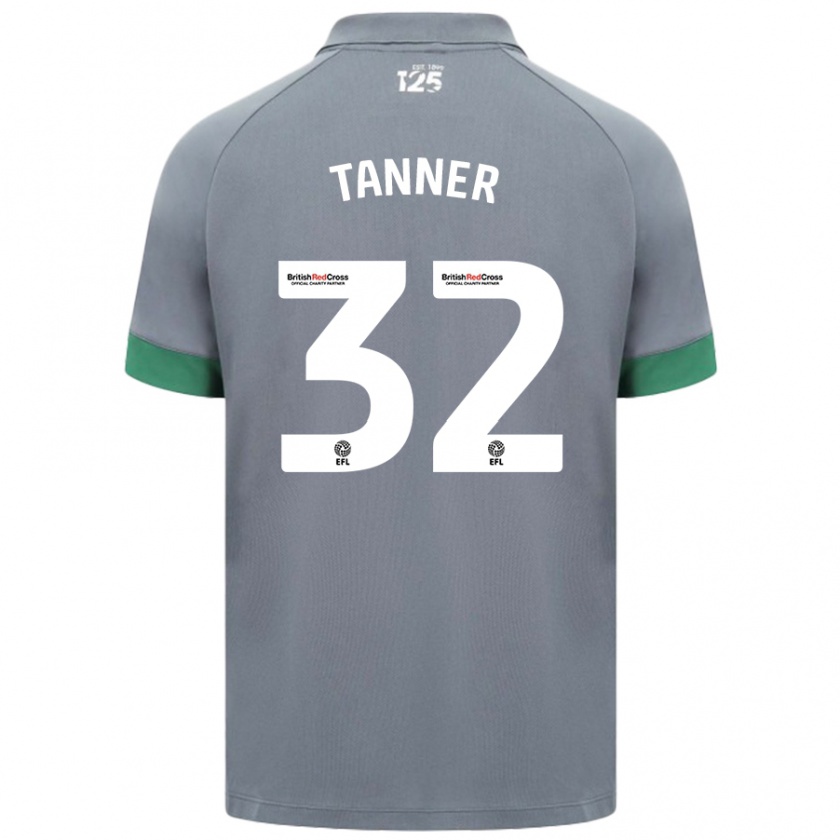 Kandiny Niño Camiseta Ollie Tanner #32 Gris Oscuro 2ª Equipación 2024/25 La Camisa Chile