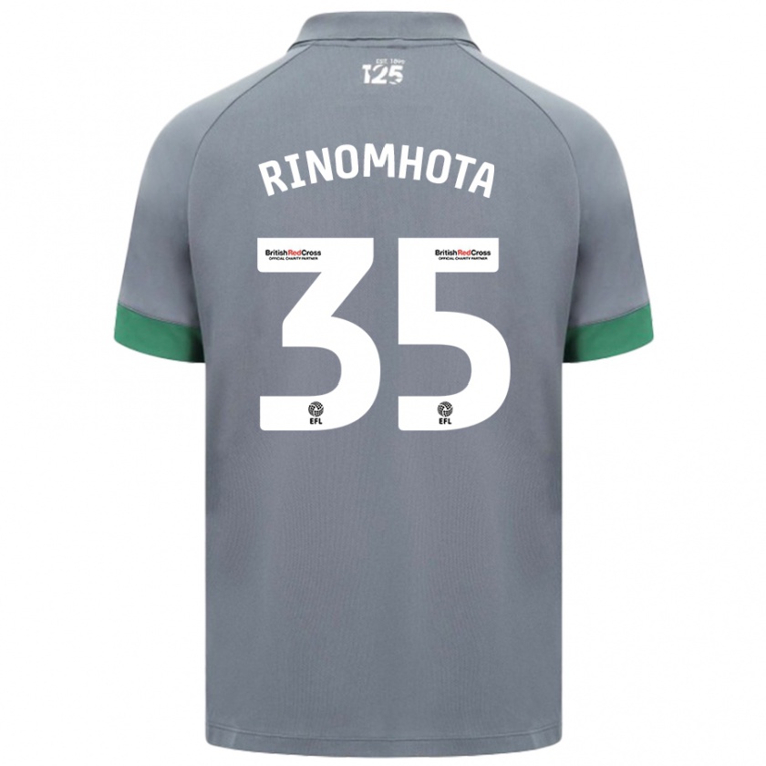 Kandiny Niño Camiseta Andy Rinomhota #35 Gris Oscuro 2ª Equipación 2024/25 La Camisa Chile