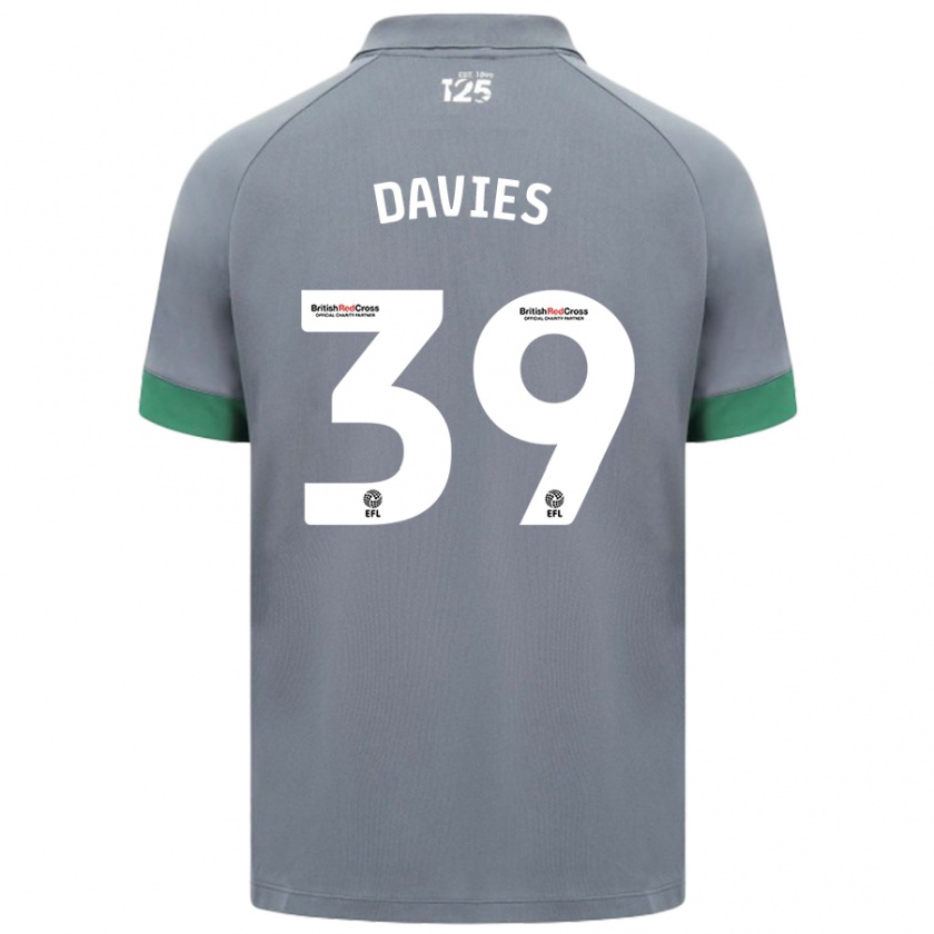 Kandiny Niño Camiseta Isaak Davies #39 Gris Oscuro 2ª Equipación 2024/25 La Camisa Chile