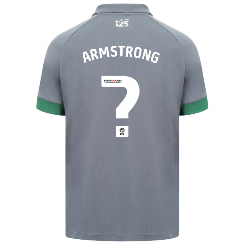 Kandiny Niño Camiseta Luke Armstrong #0 Gris Oscuro 2ª Equipación 2024/25 La Camisa Chile