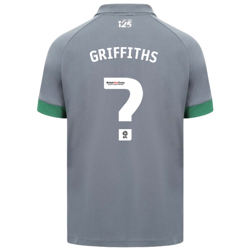 Kandiny Niño Camiseta Ewan Griffiths #0 Gris Oscuro 2ª Equipación 2024/25 La Camisa Chile