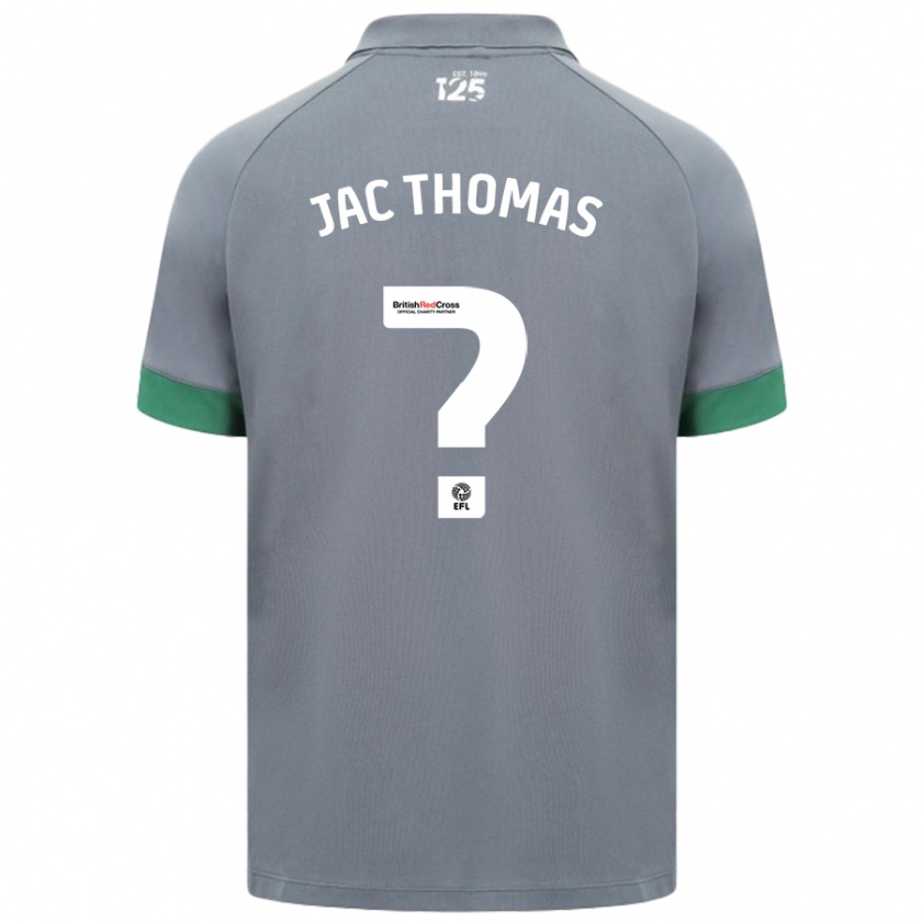 Kandiny Niño Camiseta Jac Thomas #0 Gris Oscuro 2ª Equipación 2024/25 La Camisa Chile