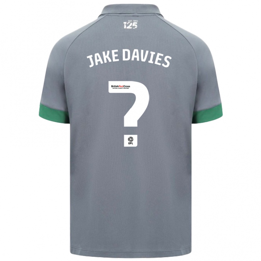 Kandiny Niño Camiseta Jake Davies #0 Gris Oscuro 2ª Equipación 2024/25 La Camisa Chile