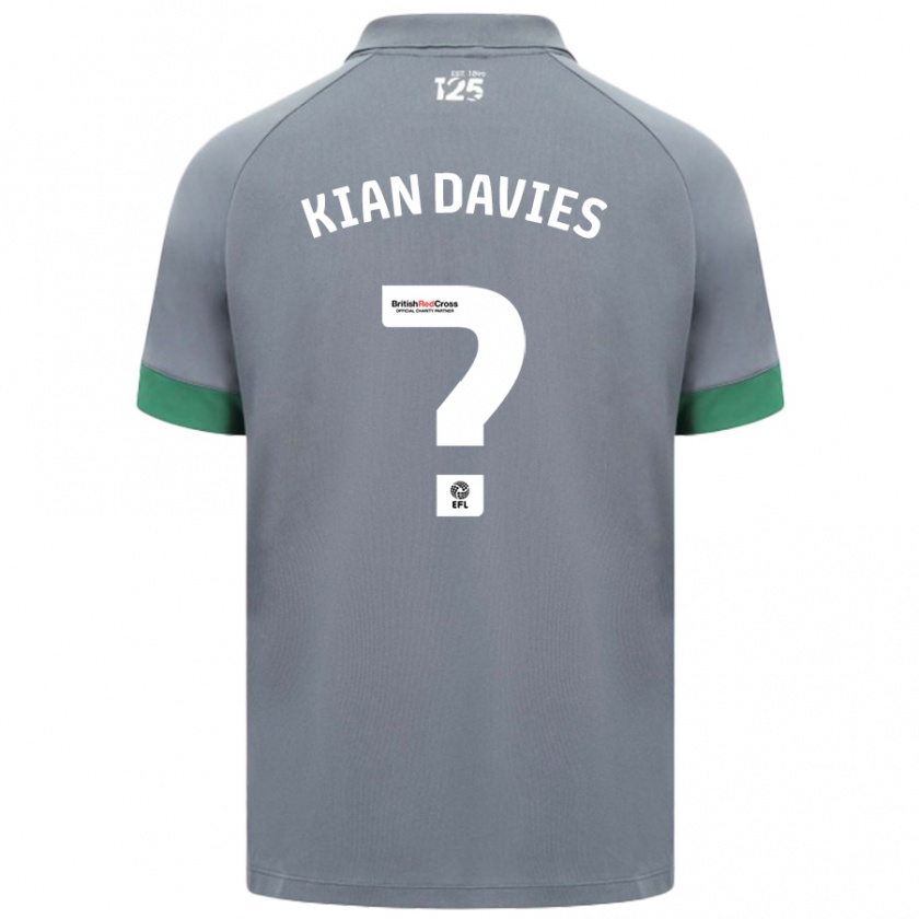 Kandiny Niño Camiseta Kian Davies #0 Gris Oscuro 2ª Equipación 2024/25 La Camisa Chile