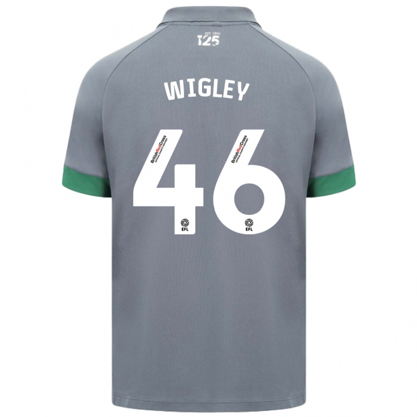 Kandiny Niño Camiseta Morgan Wigley #46 Gris Oscuro 2ª Equipación 2024/25 La Camisa Chile