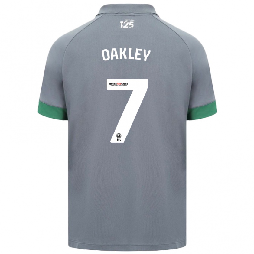 Kandiny Niño Camiseta Rhianne Oakley #7 Gris Oscuro 2ª Equipación 2024/25 La Camisa Chile