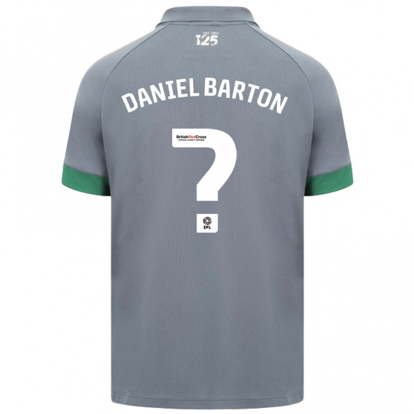 Kandiny Niño Camiseta Daniel Barton #0 Gris Oscuro 2ª Equipación 2024/25 La Camisa Chile