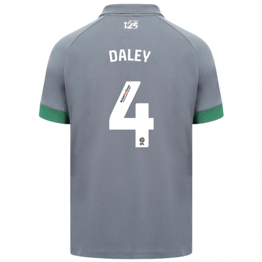 Kandiny Niño Camiseta Hannah Daley #4 Gris Oscuro 2ª Equipación 2024/25 La Camisa Chile