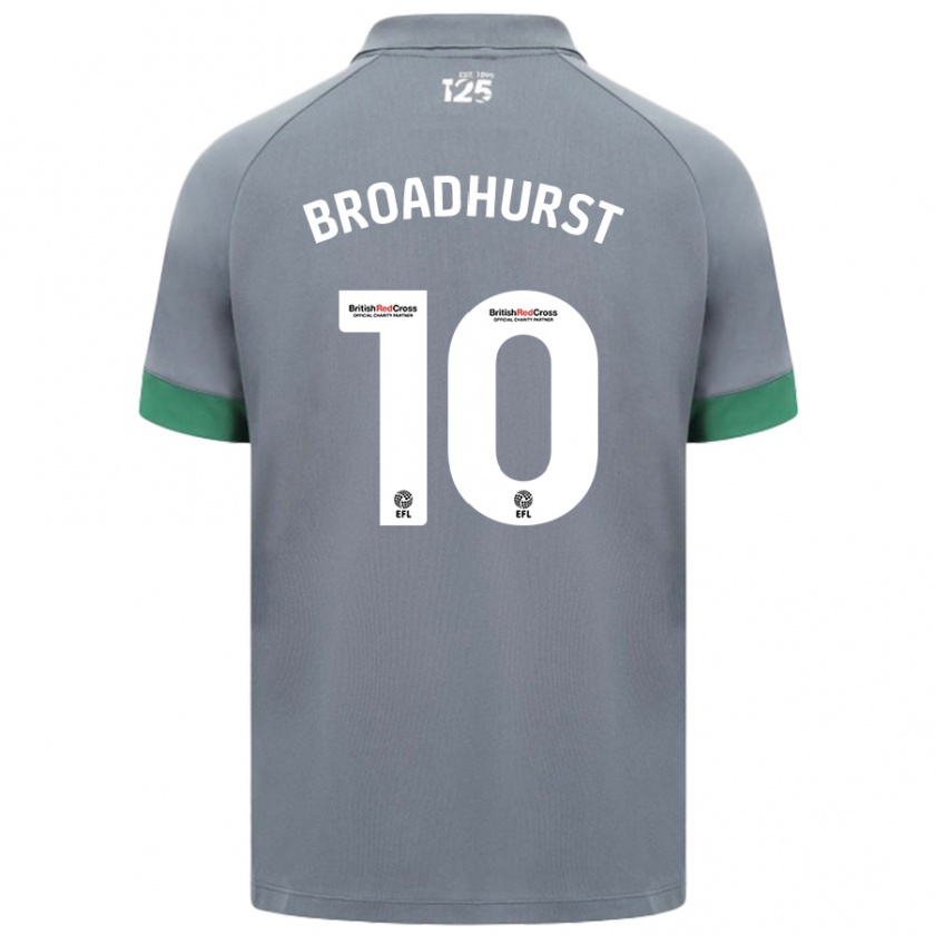 Kandiny Niño Camiseta Danielle Broadhurst #10 Gris Oscuro 2ª Equipación 2024/25 La Camisa Chile