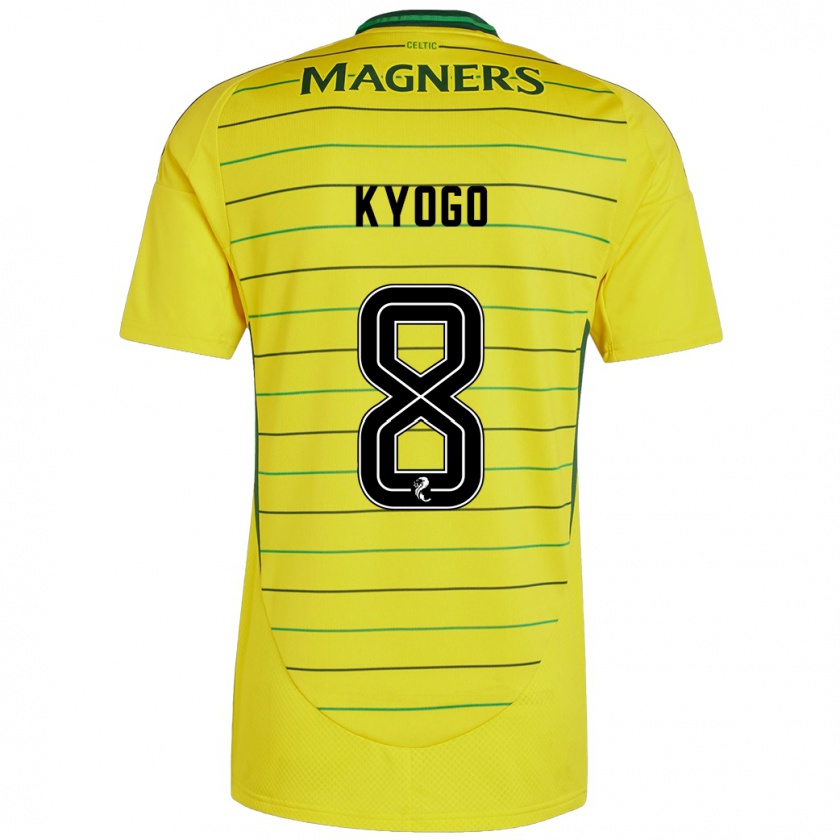 Kandiny Niño Camiseta Kyogo Furuhashi #8 Amarillo 2ª Equipación 2024/25 La Camisa Chile