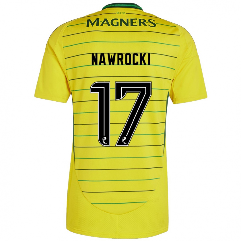 Kandiny Niño Camiseta Maik Nawrocki #17 Amarillo 2ª Equipación 2024/25 La Camisa Chile