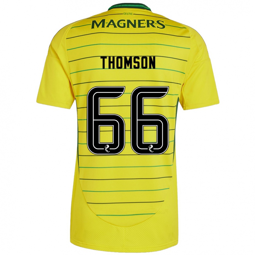 Kandiny Niño Camiseta Corey Thomson #66 Amarillo 2ª Equipación 2024/25 La Camisa Chile