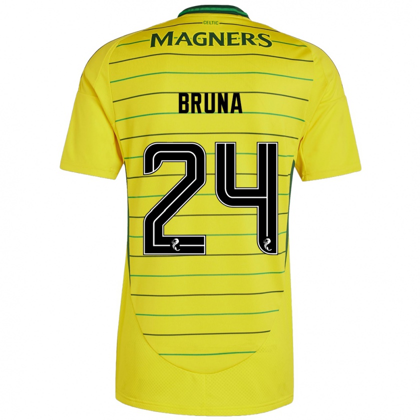 Kandiny Niño Camiseta Bruna Lourenço #24 Amarillo 2ª Equipación 2024/25 La Camisa Chile