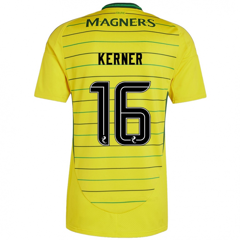 Kandiny Niño Camiseta Hana Kerner #16 Amarillo 2ª Equipación 2024/25 La Camisa Chile